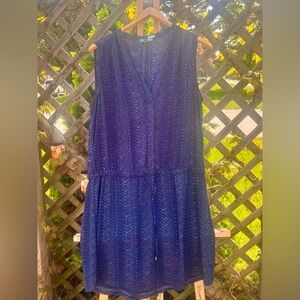 Fleur Bleue summer dress, navy. Size large